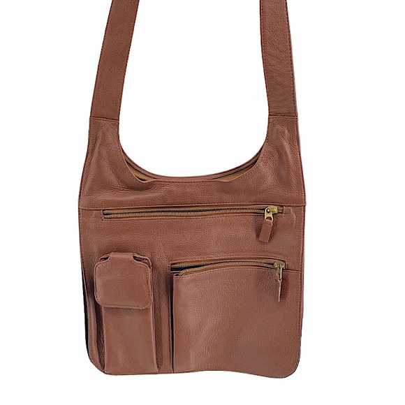 JPOurse Handbags - JPOurse & CIE Brown Traveler Messenger Crossbody Bag Leather Handbag Bolivia